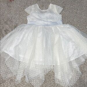 Elegant White Kids Formal Dress